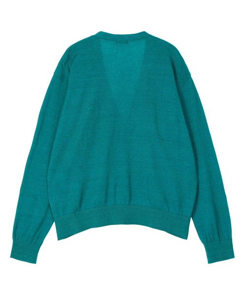 ZUCCa(ズッカ)の「LINEN COTTON KNIT / S(カーディガン/ボレロ・レディース・ダークグレー/オフホワイト/グリーン・M size)」の5枚目の写真