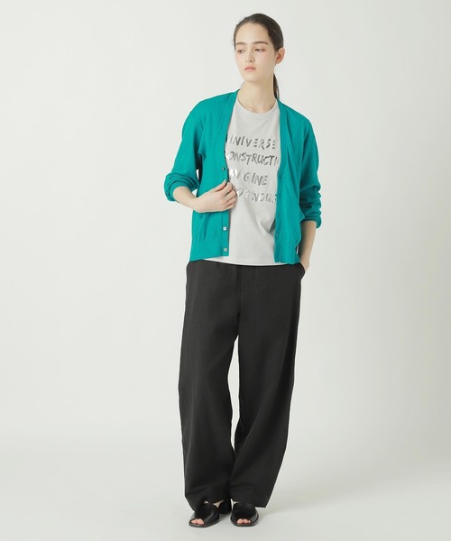 ZUCCa(ズッカ)の「LINEN COTTON KNIT / S(カーディガン/ボレロ・レディース・ダークグレー/オフホワイト/グリーン・M size)」の7枚目の写真