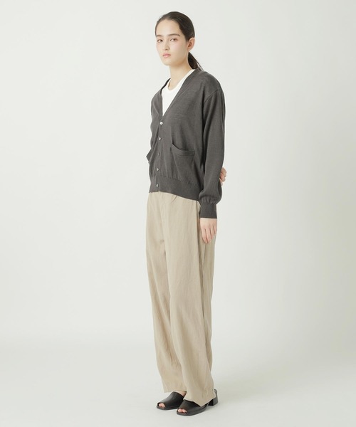 ZUCCa(ズッカ)の「LINEN COTTON KNIT / S(カーディガン/ボレロ・レディース・ダークグレー/オフホワイト/グリーン・M size)」の10枚目の写真