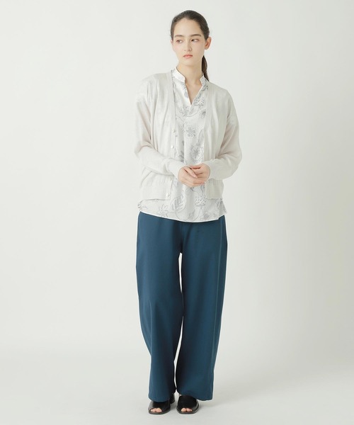 ZUCCa(ズッカ)の「LINEN COTTON KNIT / S(カーディガン/ボレロ・レディース・ダークグレー/オフホワイト/グリーン・M size)」の11枚目の写真