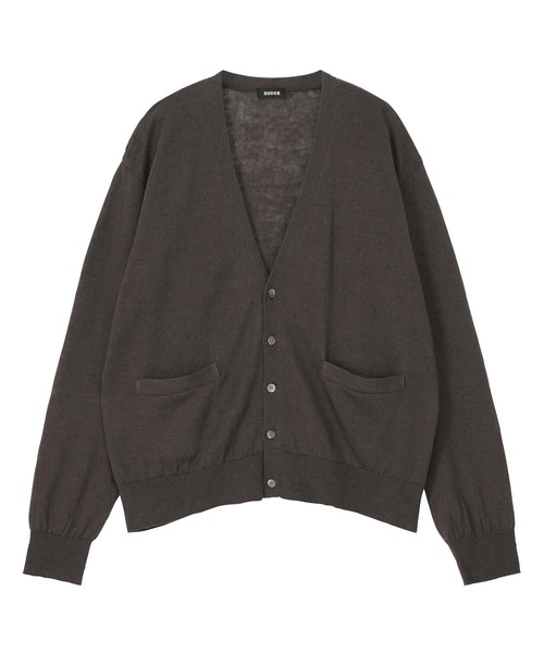 ZUCCa(ズッカ)の「LINEN COTTON KNIT / S(カーディガン/ボレロ・レディース・ダークグレー/オフホワイト/グリーン・M size)」の4枚目の写真