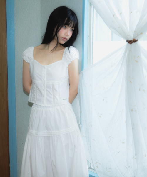 ROSEFRANTZ（ロゼフランツ）の「Lace Shirring Crop Blouse [Ivory]（シャツ/ブラウス・レディース・アイボリー・SMALL/MEDIUM）」の8枚目の写真