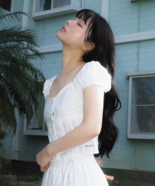 ROSEFRANTZ（ロゼフランツ）の「Lace Shirring Crop Blouse [Ivory]（シャツ/ブラウス・レディース・アイボリー・SMALL/MEDIUM）」の13枚目の写真