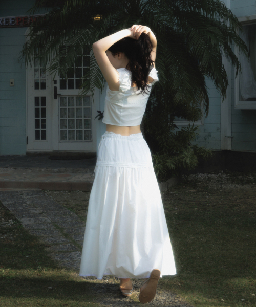 ROSEFRANTZ（ロゼフランツ）の「Lace Shirring Crop Blouse [Ivory]（シャツ/ブラウス・レディース・アイボリー・SMALL/MEDIUM）」の17枚目の写真
