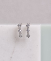 tone | 【Peony/ピオニー】ラインストーンスティックピアス【アレルギー対応】(ピアス(両耳用))