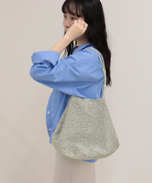 fredy emue(フレディエミュ)の「【BAGMATI/バグマティ】ラメコードフレアトートバッグ(トートバッグ・レディース・ゴールド/シルバー・FREE)」の1枚目の写真