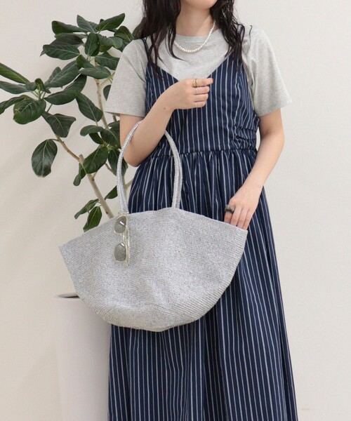 fredy emue(フレディエミュ)の「【BAGMATI/バグマティ】ラメコードフレアトートバッグ(トートバッグ・レディース・ゴールド/シルバー・FREE)」の3枚目の写真