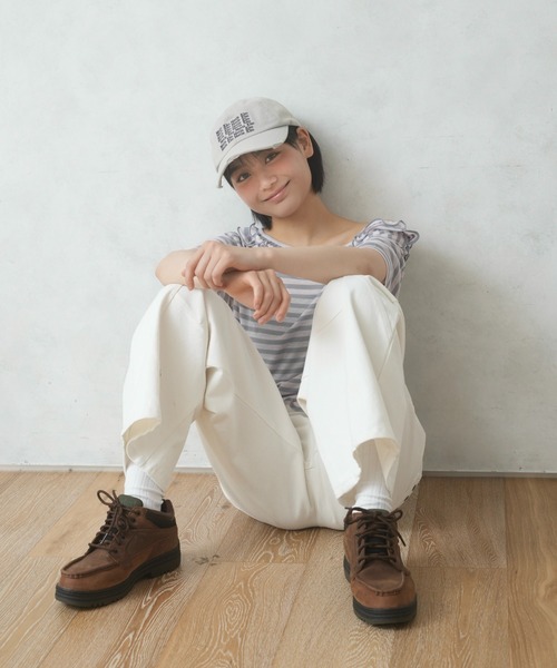 FCMM(エフシーエムエム)の「FRILL BORDER TEE/フリルボーダーTEE(Tシャツ/カットソー・レディース・ライトブルー/ネイビー/ピンク・SMALL/MEDIUM)」の5枚目の写真
