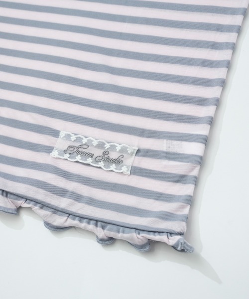FCMM(エフシーエムエム)の「FRILL BORDER TEE/フリルボーダーTEE(Tシャツ/カットソー・レディース・ライトブルー/ネイビー/ピンク・SMALL/MEDIUM)」の17枚目の写真