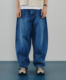 MODEN ARDOR（モデンアルダー）の「マルチプルダートバルーンデニムパンツ（中青）（デニムパンツ）」