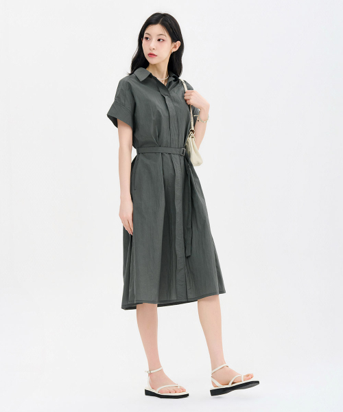 CHASECULT（チェイスカルト）の「レディース 軽量カラー 半袖ワンピース-FBRG6171C0V（ワンピース・レディース・カーキ・FRE）」の5枚目の写真