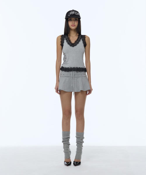 GILAARCHIVE(ギラアーカイブ)の「LACE BLUR GRAPHIC SLEEVELESS_GREY(Tシャツ/カットソー・レディース・その他・FREE)」の2枚目の写真