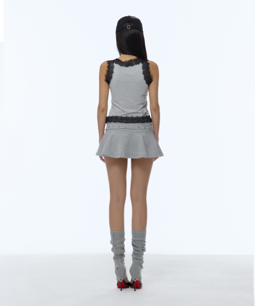 GILAARCHIVE(ギラアーカイブ)の「LACE BLUR GRAPHIC SLEEVELESS_GREY(Tシャツ/カットソー・レディース・その他・FREE)」の4枚目の写真
