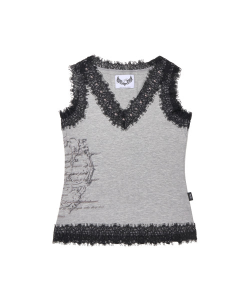 GILAARCHIVE(ギラアーカイブ)の「LACE BLUR GRAPHIC SLEEVELESS_GREY(Tシャツ/カットソー・レディース・その他・FREE)」の5枚目の写真