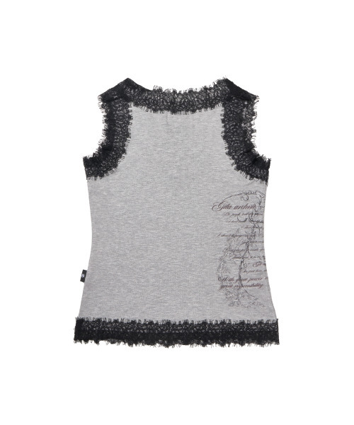 GILAARCHIVE(ギラアーカイブ)の「LACE BLUR GRAPHIC SLEEVELESS_GREY(Tシャツ/カットソー・レディース・その他・FREE)」の6枚目の写真