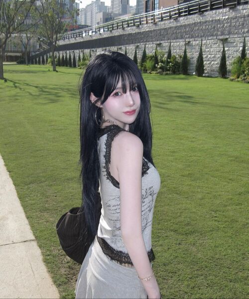 GILAARCHIVE(ギラアーカイブ)の「LACE BLUR GRAPHIC SLEEVELESS_GREY(Tシャツ/カットソー・レディース・その他・FREE)」の8枚目の写真