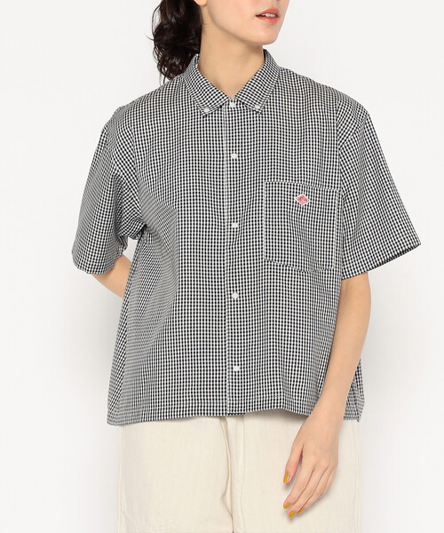 DANTON(ダントン)の「Women's Oxford Short Sleeve Button-Down Shirt(シャツ/ブラウス・レディース・ホワイト/グリーン系その他/ホワイト系その他/ブラック系その他/サックスブルー・34/36/38)」の3枚目の写真