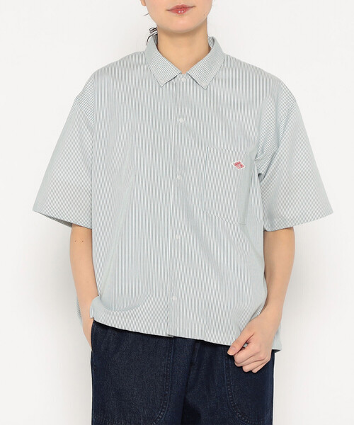 DANTON(ダントン)の「Women's Oxford Short Sleeve Button-Down Shirt(シャツ/ブラウス・レディース・ホワイト/グリーン系その他/ホワイト系その他/ブラック系その他/サックスブルー・34/36/38)」の4枚目の写真