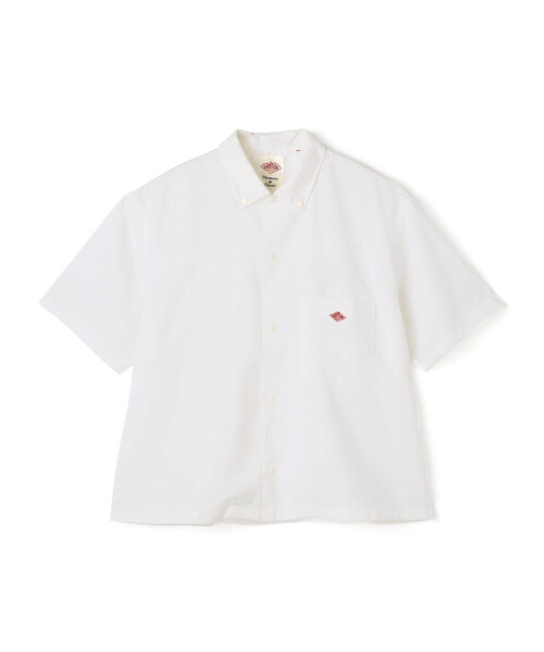 DANTON(ダントン)の「Women's Oxford Short Sleeve Button-Down Shirt(シャツ/ブラウス・レディース・ホワイト/グリーン系その他/ホワイト系その他/ブラック系その他/サックスブルー・34/36/38)」の1枚目の写真