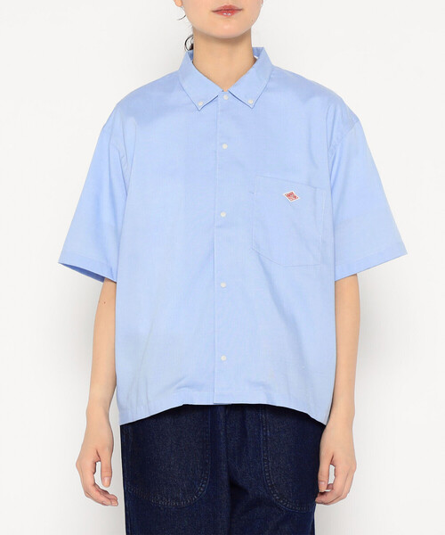 DANTON(ダントン)の「Women's Oxford Short Sleeve Button-Down Shirt(シャツ/ブラウス・レディース・ホワイト/グリーン系その他/ホワイト系その他/ブラック系その他/サックスブルー・34/36/38)」の5枚目の写真