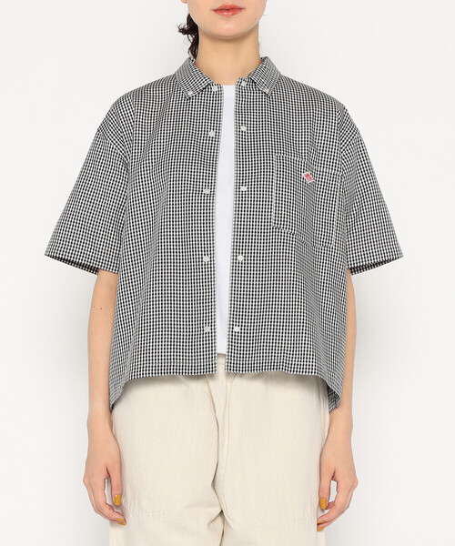 DANTON(ダントン)の「Women's Oxford Short Sleeve Button-Down Shirt(シャツ/ブラウス・レディース・ホワイト/グリーン系その他/ホワイト系その他/ブラック系その他/サックスブルー・34/36/38)」の6枚目の写真