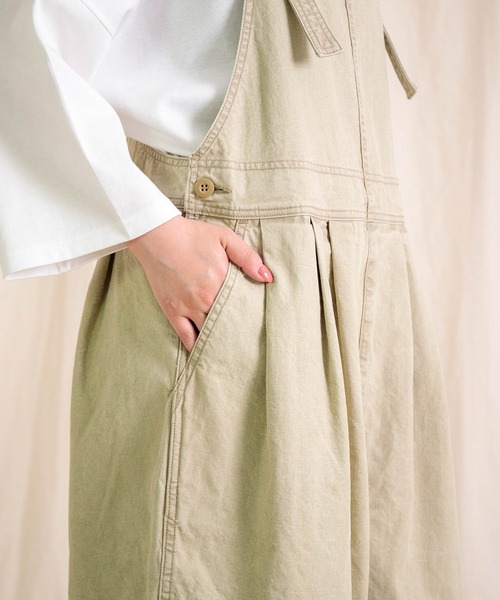 Brocante（ブロカント）の「[Brocante / ブロカント] 硫化オックス バロンサロペット（サロペット/オーバーオール・レディース・ベージュ/オリーブ/ブラック・2）」の22枚目の写真