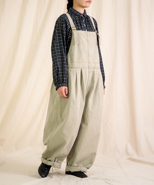 Brocante（ブロカント）の「[Brocante / ブロカント] 硫化オックス バロンサロペット（サロペット/オーバーオール・レディース・ベージュ/オリーブ/ブラック・2）」の15枚目の写真