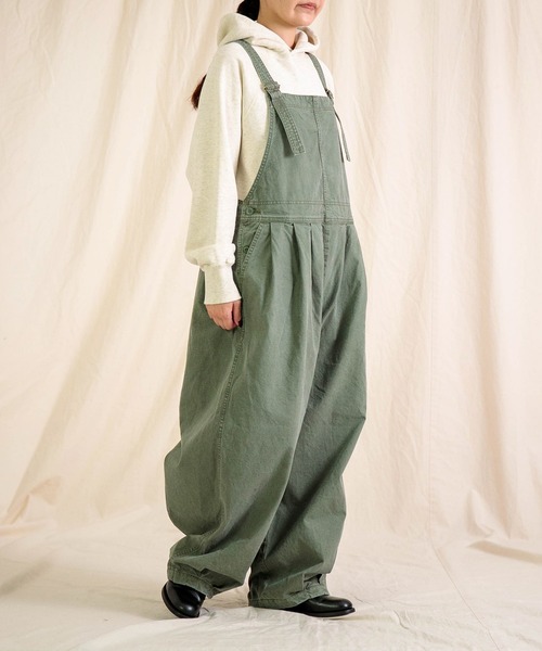 Brocante（ブロカント）の「[Brocante / ブロカント] 硫化オックス バロンサロペット（サロペット/オーバーオール・レディース・ベージュ/オリーブ/ブラック・2）」の11枚目の写真