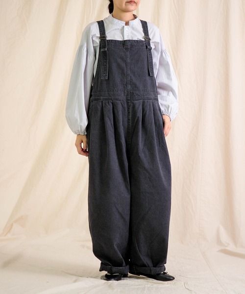 Brocante（ブロカント）の「[Brocante / ブロカント] 硫化オックス バロンサロペット（サロペット/オーバーオール・レディース・ベージュ/オリーブ/ブラック・2）」の8枚目の写真