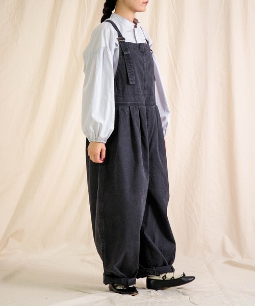 Brocante（ブロカント）の「[Brocante / ブロカント] 硫化オックス バロンサロペット（サロペット/オーバーオール・レディース・ベージュ/オリーブ/ブラック・2）」の9枚目の写真