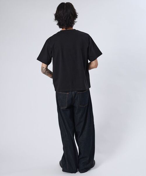 FFEIN(フェイン)の「【FFEIN(フェイン)】立体チェックプリントロゴショート丈Tシャツ/ クルーネック 半袖 刺繍 【短丈】(Tシャツ/カットソー・メンズ・ライトブルー/ホワイト/ブラック/その他1/ネイビー・MEDIUM/SMALL/LARGE)」の14枚目の写真