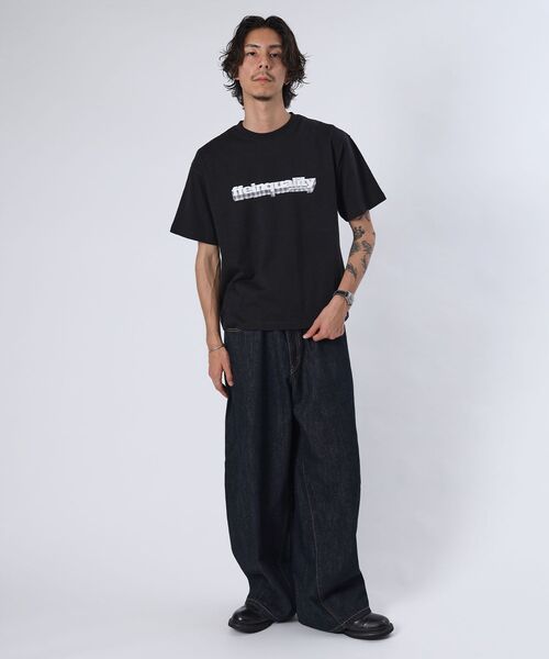 FFEIN(フェイン)の「【FFEIN(フェイン)】立体チェックプリントロゴショート丈Tシャツ/ クルーネック 半袖 刺繍 【短丈】(Tシャツ/カットソー・メンズ・ライトブルー/ホワイト/ブラック/その他1/ネイビー・MEDIUM/SMALL/LARGE)」の17枚目の写真