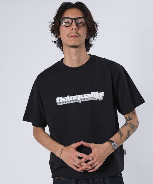 FFEIN(フェイン)の「【FFEIN(フェイン)】立体チェックプリントロゴショート丈Tシャツ/ クルーネック 半袖 刺繍 【短丈】(Tシャツ/カットソー・メンズ・ライトブルー/ホワイト/ブラック/その他1/ネイビー・MEDIUM/SMALL/LARGE)」の21枚目の写真