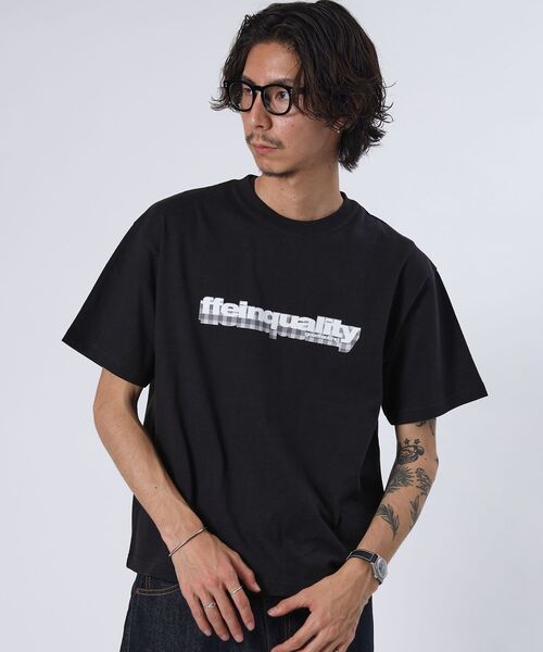 FFEIN(フェイン)の「【FFEIN(フェイン)】立体チェックプリントロゴショート丈Tシャツ/ クルーネック 半袖 刺繍 【短丈】(Tシャツ/カットソー・メンズ・ライトブルー/ホワイト/ブラック/その他1/ネイビー・MEDIUM/SMALL/LARGE)」の22枚目の写真