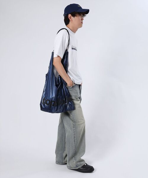 FFEIN(フェイン)の「【FFEIN(フェイン)】立体チェックプリントロゴショート丈Tシャツ/ クルーネック 半袖 刺繍 【短丈】(Tシャツ/カットソー・メンズ・ライトブルー/ホワイト/ブラック/その他1/ネイビー・MEDIUM/SMALL/LARGE)」の11枚目の写真