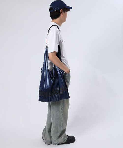 FFEIN(フェイン)の「【FFEIN(フェイン)】立体チェックプリントロゴショート丈Tシャツ/ クルーネック 半袖 刺繍 【短丈】(Tシャツ/カットソー・メンズ・ライトブルー/ホワイト/ブラック/その他1/ネイビー・MEDIUM/SMALL/LARGE)」の12枚目の写真