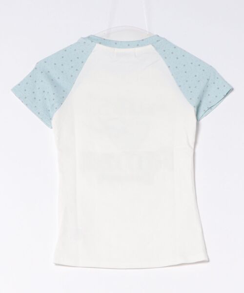HOOK(フック)の「HOOK for girls パッチ刺繍 ハートロゴ 星柄切替 ラグランTシャツ レディース Y2K ガーリー 半袖 カットソー (SS)(Tシャツ/カットソー・レディース・ピンク/ブルー・FREE)」の9枚目の写真