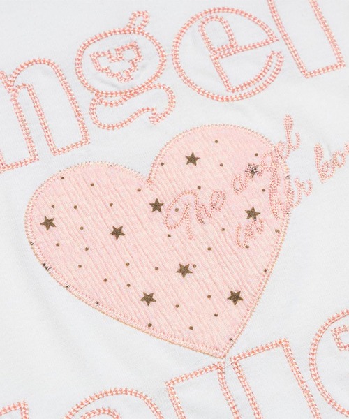 HOOK(フック)の「HOOK for girls パッチ刺繍 ハートロゴ 星柄切替 ラグランTシャツ レディース Y2K ガーリー 半袖 カットソー (SS)(Tシャツ/カットソー・レディース・ピンク/ブルー・FREE)」の16枚目の写真
