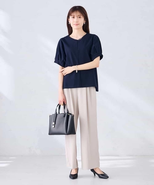 a.v.v(アーヴェヴェ)の「2タックワイドパンツ【セットアップ対応】(その他パンツ・レディース・グレー系その他/チャコールグレー・38/40)」の5枚目の写真