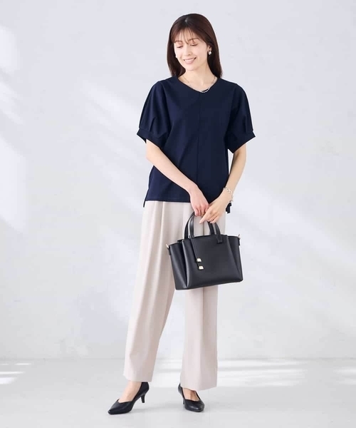 a.v.v(アーヴェヴェ)の「2タックワイドパンツ【セットアップ対応】(その他パンツ・レディース・グレー系その他/チャコールグレー・38/40)」の6枚目の写真