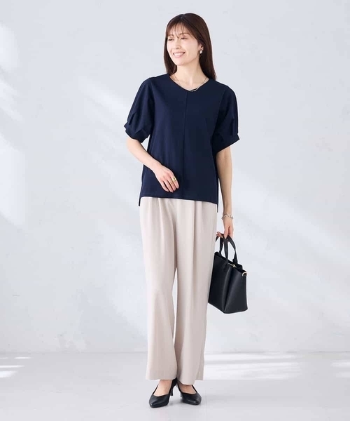 a.v.v(アーヴェヴェ)の「2タックワイドパンツ【セットアップ対応】(その他パンツ・レディース・グレー系その他/チャコールグレー・38/40)」の7枚目の写真