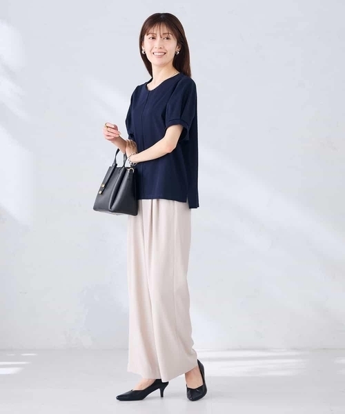 a.v.v(アーヴェヴェ)の「2タックワイドパンツ【セットアップ対応】(その他パンツ・レディース・グレー系その他/チャコールグレー・38/40)」の8枚目の写真