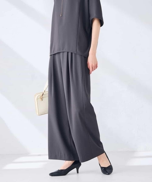 a.v.v(アーヴェヴェ)の「2タックワイドパンツ【セットアップ対応】(その他パンツ・レディース・グレー系その他/チャコールグレー・38/40)」の13枚目の写真
