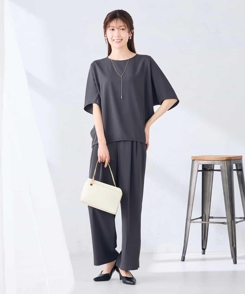 a.v.v(アーヴェヴェ)の「2タックワイドパンツ【セットアップ対応】(その他パンツ・レディース・グレー系その他/チャコールグレー・38/40)」の15枚目の写真