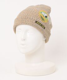 SNOOPY（スヌーピー）の「【日本製】スヌーピー【SNOOPY】 Mix Knit Cap（刺繍ワッペン)（ニットキャップ/ビーニー）」