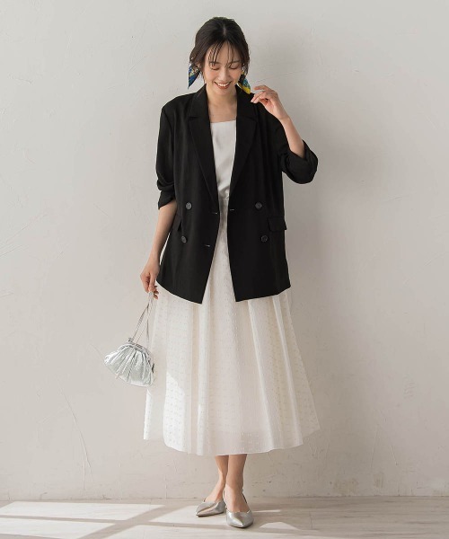 Droite lautreamont(ドロワットロートレアモン)の「2WAYタンク(キャミソール・レディース・ブラック/オフホワイト・M)」の13枚目の写真