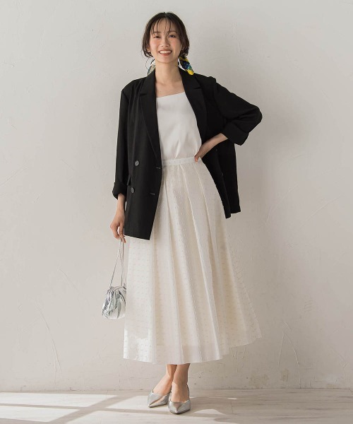 Droite lautreamont(ドロワットロートレアモン)の「2WAYタンク(キャミソール・レディース・ブラック/オフホワイト・M)」の14枚目の写真