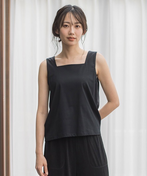 Droite lautreamont(ドロワットロートレアモン)の「2WAYタンク(キャミソール・レディース・ブラック/オフホワイト・M)」の18枚目の写真