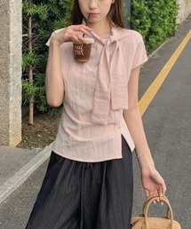 スカーフ付きデザインシャツ