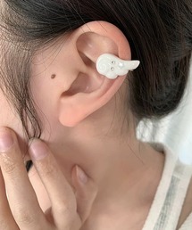 LA VORAGINE | 天使の羽イヤーカフ 左耳用単品 ホワイト(イヤーカフ)